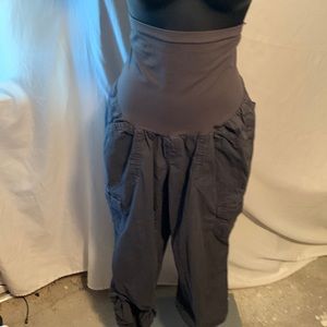 Dark grey maternity cargo pants